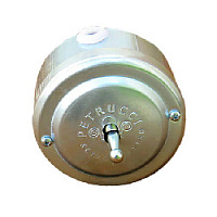 Ретро выключатель сталь, 302VST Petrucci  одноклавишный проходной