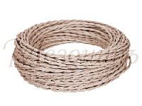 Ретро кабель витой ПВХ (10 м.) 2*1.5, бежевый, GE70111-15 ТМ МезонинЪ