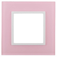 Дизайнерская рамка 1 местная, розовый, Б0034484 Эра, серия Elegance