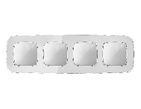 Дизайнерская рамка из оргстекла 4 местная, серебро, OF320404 Ambrella Volt