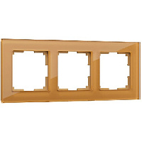 Дизайнерская рамка 3 местная, бронзовый, стекло, W0031112 Werkel
