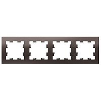 Дизайнерская рамка 4 местная, мокко, ATN000604 Schneider Electric, серия Atlas Design