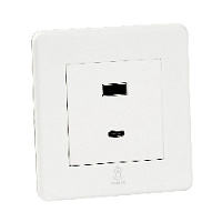 Дизайнерская розетка USB A + USB C Mira Белый лед, BMWUSBTC Bonze