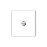 Дизайнерская розетка TV/SAT Aura Медь браш, BACS Bonze