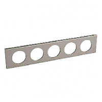 Дизайнерская рамка 5 местная, никель велюр, 069120 Legrand, серия Celiane