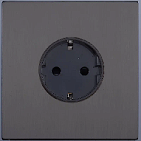 Дизайнерская розетка с заземлением, антрацит, SJAN44CC10 Salvador