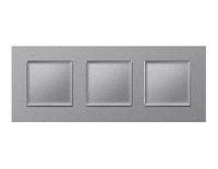 Дизайнерская рамка из термопластика 3 местная, сталь матовый, AF250503 Ambrella Volt