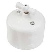 Ретро выключатель, белый, JRO.0R01.CG00 Jantera одноклавишный