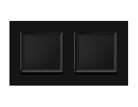 Дизайнерская рамка из термопластика 2 местная, черный матовый, AF220702 Ambrella Volt