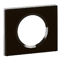 Дизайнерская рамка 1 местная, черный, стекло, 069301 Legrand, серия Celiane