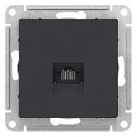 Дизайнерская розетка компьютерная RJ-45 кат. 5e, карбон, TN001083 Schneider Electric, серия Atlas Design