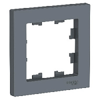 Дизайнерская рамка 1 местная, грифель, ATN000701 Schneider Electric, серия Atlas Design