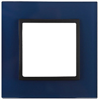 Дизайнерская рамка 1 местная, синий, Б0034483 Эра, серия Elegance