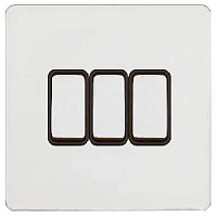Ретро выключатель возвратный Ultimate II Жемчужный бархат, G2563-2-86-PC T&J Electric трехклавишный проходной