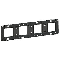 Суппорт четырехместный для рамок и механизмов, серый, 080254 Legrand, серия Celiane