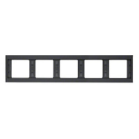Дизайнерская рамка 5 местная, антрацитовый, матовый, 13937006 Berker, серия K.1