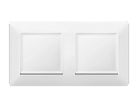 Дизайнерская рамка из термопластика 2 местная, белый матовый, AF110122 Ambrella Volt