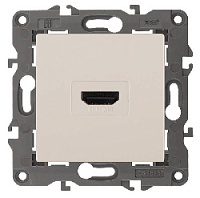 Дизайнерская розетка HDMI, слоновая кость, Б0034333 Эра, серия Elegance