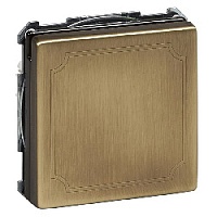 Механизм розетки с заземлением и с крышкой, античная латунь, MTN2311-4143 Schneider Electric, серия Merten Antique