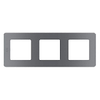 Дизайнерская рамка 3 местная, дымчатый, 673957 Legrand, серия Inspiria
