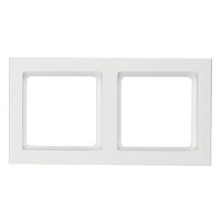 Дизайнерская рамка 2 местная, полярная белизна, с эффектом бархата, 10126099 Berker, серия Q.3
