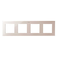 Дизайнерская рамка 4 местная, шампань, 2400640-034 Simon, серия 24 Harmonie