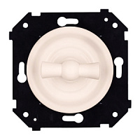 Ретро выключатель однопозиционный проходной, песочное золото, B3-201-24M BIRONI, одноклавишный