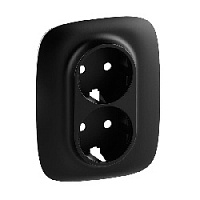 Накладка для двойной розетки с заземлением, антрацит, 754958 Legrand, серия Valena Allure