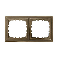 Дизайнерская рамка 2 местная, бронза, 894237-1 LK Studio, серия LK80 Classic