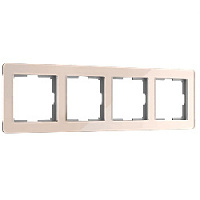 Дизайнерская рамка 4 местная, айвори, акрил, W0042743 Werkel