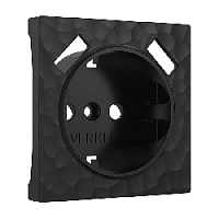 Накладка для розетки с заземлением + 2хUSB разъем A+A, черный, W1279508 Werkel, серия Hammer