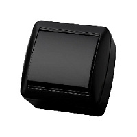 Дизайнерский выключатель IP44, графит, SQ1818-0301 TDM ELECTRIC, одноклавишный, серия Селигер