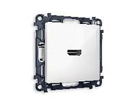 Комплект механизма розетки HDMI 2.0 40V/500mA 2.0GHz 5-18Gbit/s , белый глянец, MA114010 Ambrella Volt