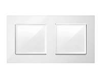 Дизайнерская рамка из термопластика 2 местная, белый глянец, AF220102 Ambrella Volt