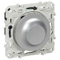 Дизайнерский светорегулятор 9-100 Вт, алюминий, S53R518 Schneider Electric, диммер, серия Odace