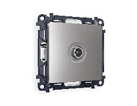 Комплект механизма TV розетки проходной 5-1000 MHz 4dB, сталь матовый, MA513030 Ambrella Volt