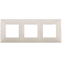 Дизайнерская рамка 3 местная, слоновая кость, Б0034394 Эра, серия Elegance