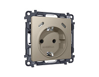 Комплект механизма электрической розетки 2USB С+C 20W с/з на винтовых зажимах, серо-бежевый, MA370510 Ambrella Volt