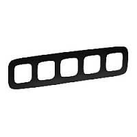 Дизайнерская рамка 5 местная, черный матовый, 754405 Legrand, серия Valena Allure