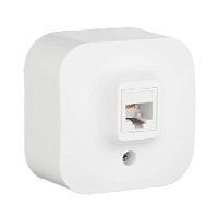 Дизайнерская розетка телефонная RJ-11, белый, 782214 Legrand, серия Quteo