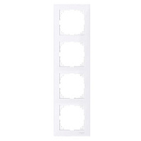 Дизайнерская рамка 4 местная, бриллиантовый белый, MTN4040-3625 Schneider Electric, серия Merten System M-Pure