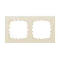 Дизайнерская рамка 2 местная, бежевый матовый, 844202-1 LK Studio, серия LK80 Flat