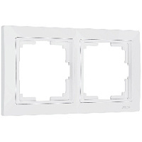 Дизайнерская рамка 2 местная, белый, поликарбонат, W0022001 Werkel