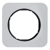 Дизайнерская рамка 1 местная, алюминий/черный, 10112184 Berker, серия R.1