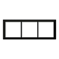 Дизайнерская рамка 3 местная, черный, PL-P103-BCM CGSS, серия Практика