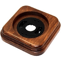 Рамка с пластиковой вставкой 1 местная, орех лакированный, квадрат, P120-ОЛ ФД КерамикЪ