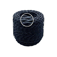 Ретро кабель витой электрический, 2*1.5, черный, Edisel