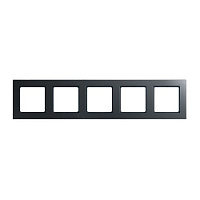 Дизайнерская рамка 5 местная, антрацит матовый, AC585BFANM Jung, серия A Creation
