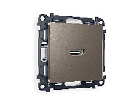 Комплект механизма розетки HDMI 2.0 40V/500mA 2.0GHz 5-18Gbit/s , темная бронза матовый, MA644010 Ambrella Volt