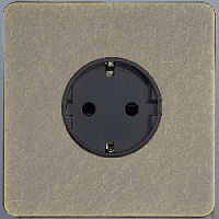Дизайнерская розетка с заземлением, антик, SBAN53A5A10 Salvador